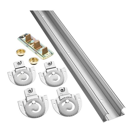 National Hardware 48 in. L Galvanized Silver Nylon/Steel By-Pass Door Hardware Set 1 pk N343-061